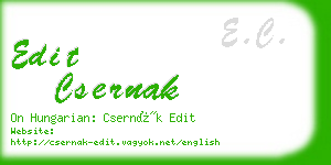 edit csernak business card